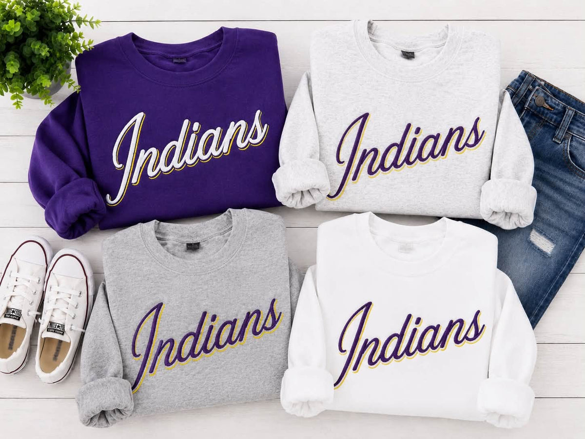 Indians Script Sweatshirt