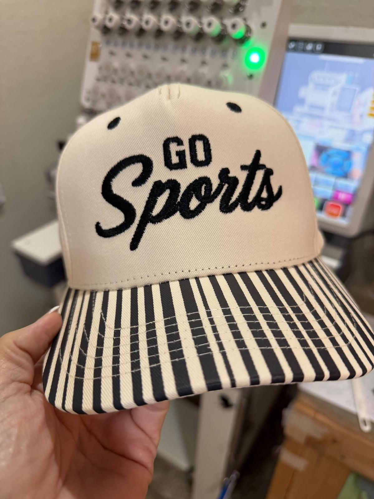 Go Sports Striped Hat