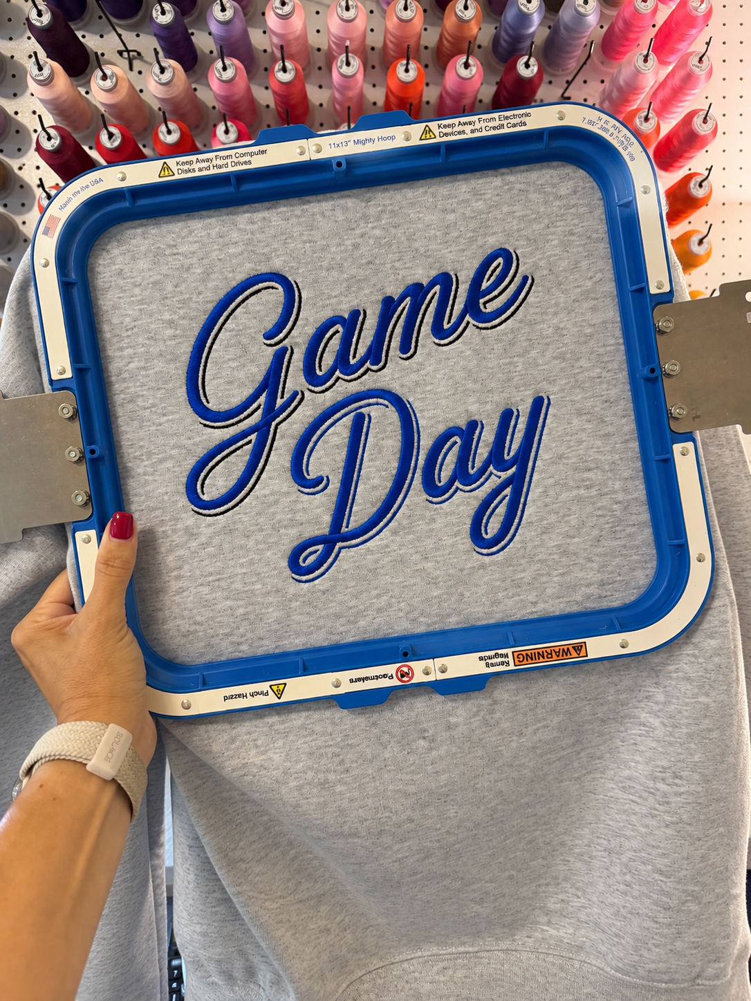Custom Embroidered Game Day Sweatshirt ✨