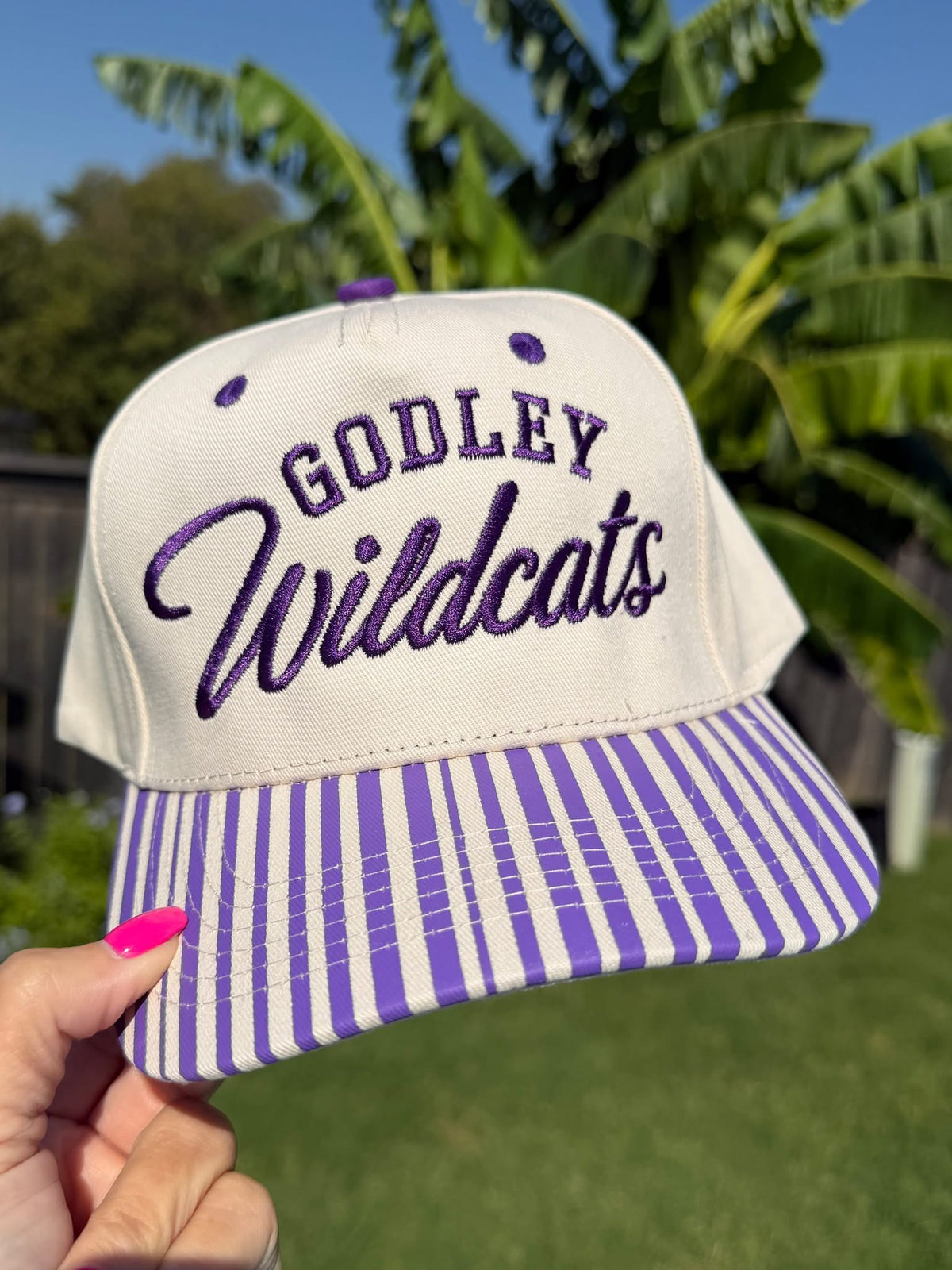 Godley Wildcats Striped Hat