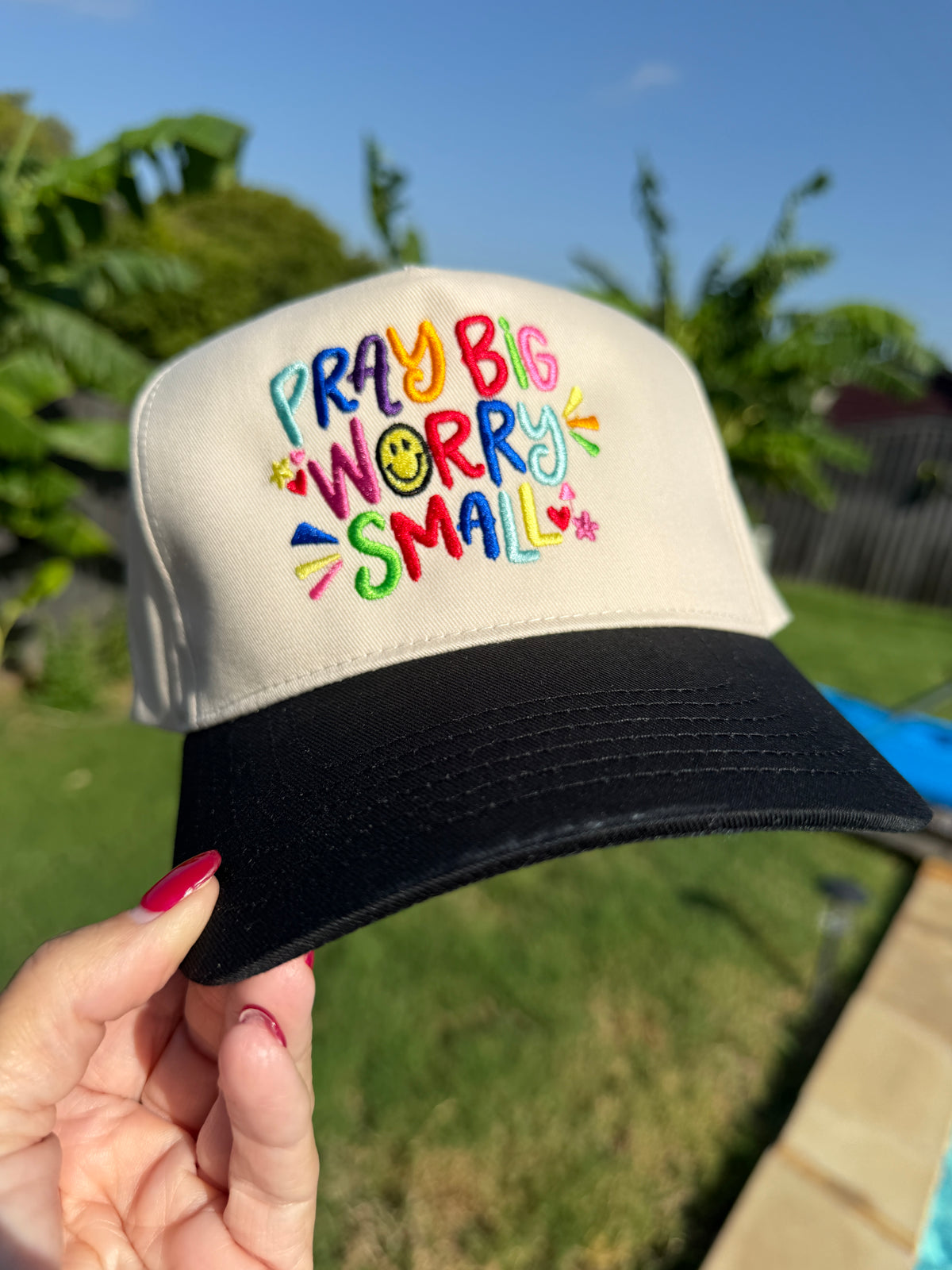 Pray Big Worry Small Hat