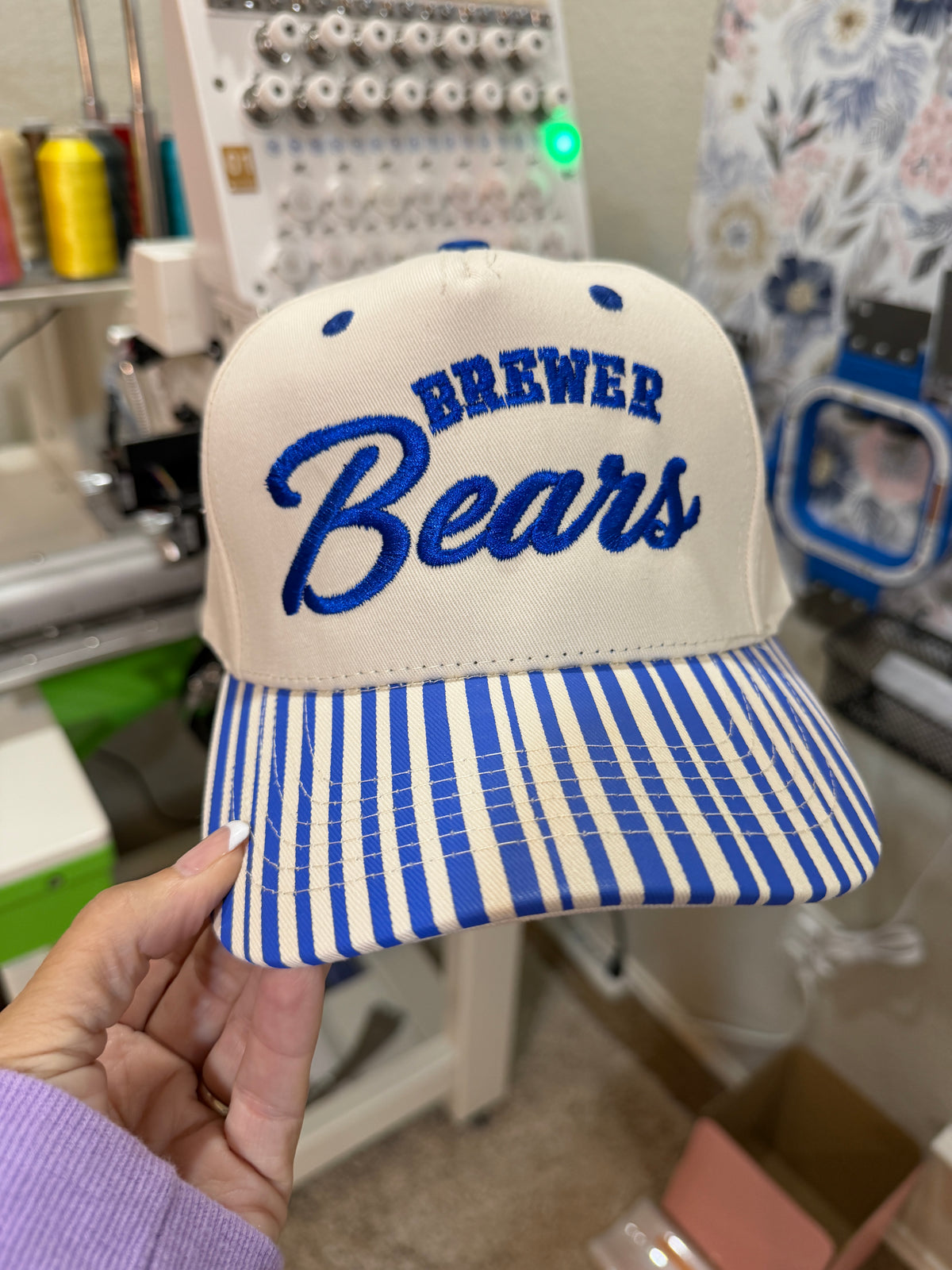 Brewer Bears Striped Hat