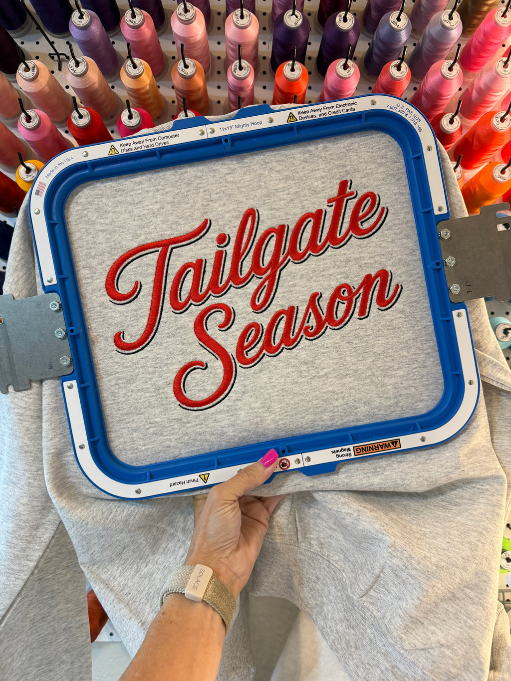 Custom Tailgate Season Embroidered Sweatshirt