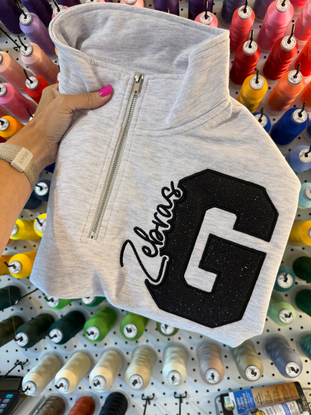 Zebras Glitter Quarter-Zip