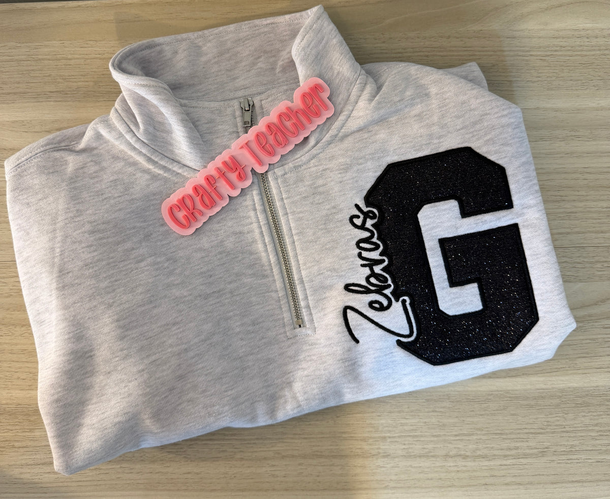 Zebras Glitter Quarter-Zip