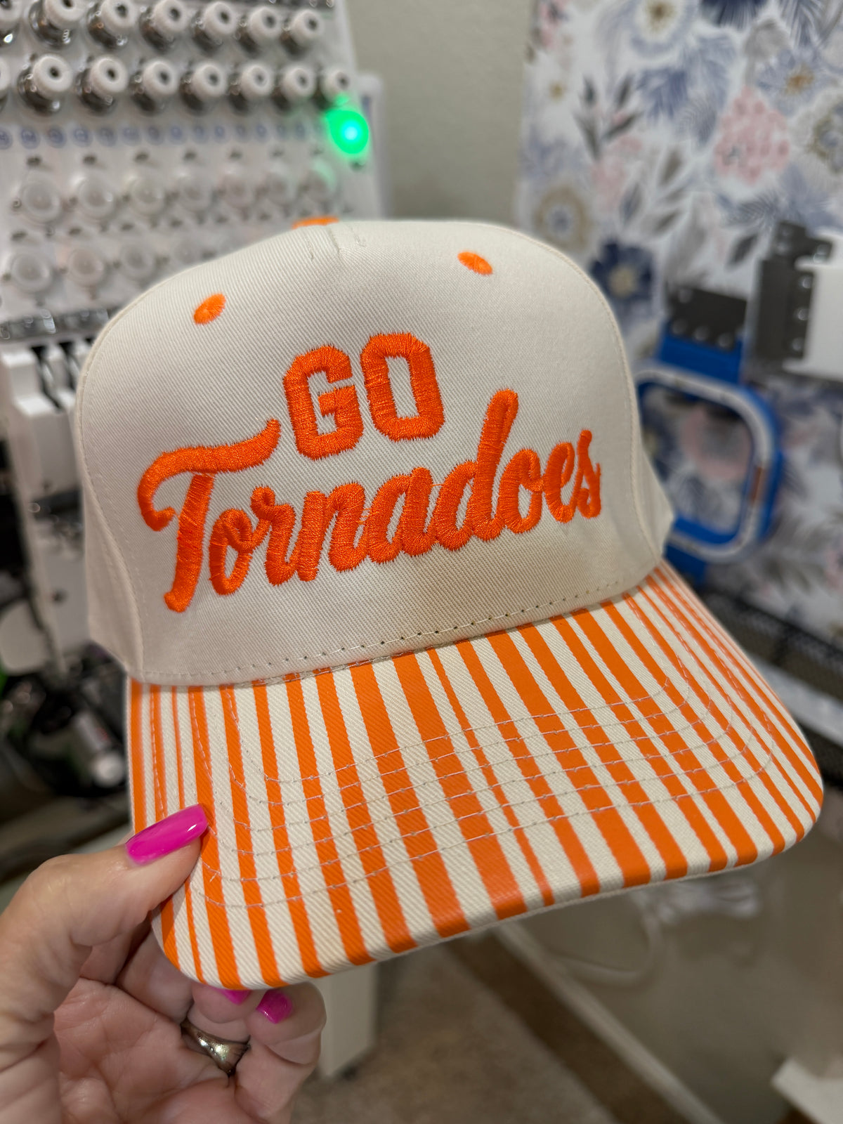 Go Tornadoes Striped Hat