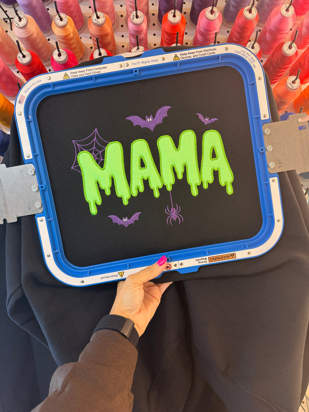 Spooky Mama Personalized Embroidered Sweatshirt