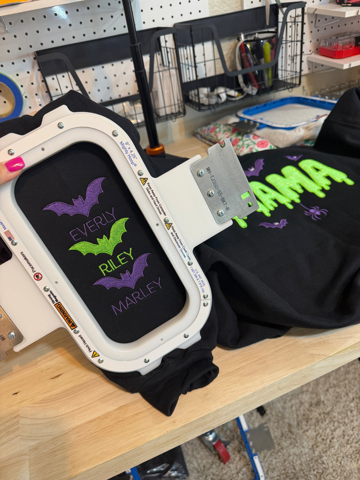 Spooky Mama Personalized Embroidered Sweatshirt