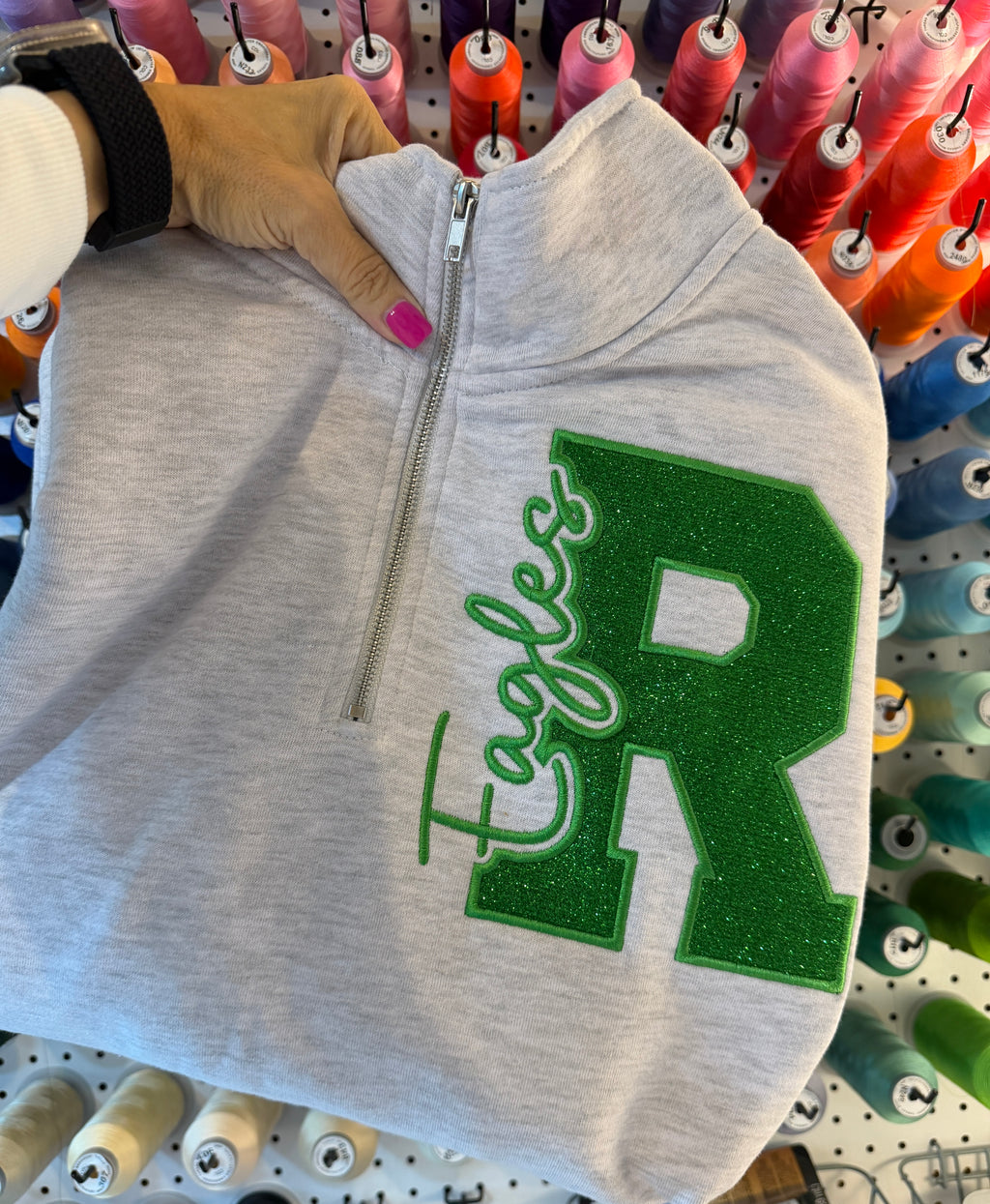 Eagles Glitter Quarter-Zip