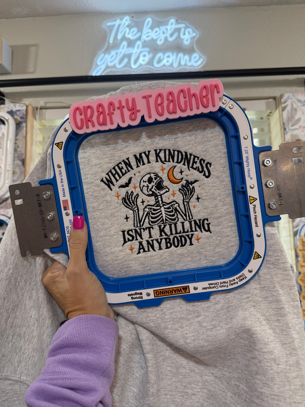 When My Kindness Isn't Killing Anybody Embroidered Sweatshirt