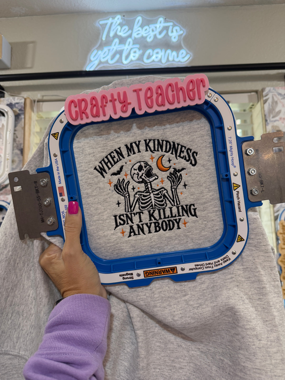 When My Kindness Isn't Killing Anybody Embroidered Sweatshirt