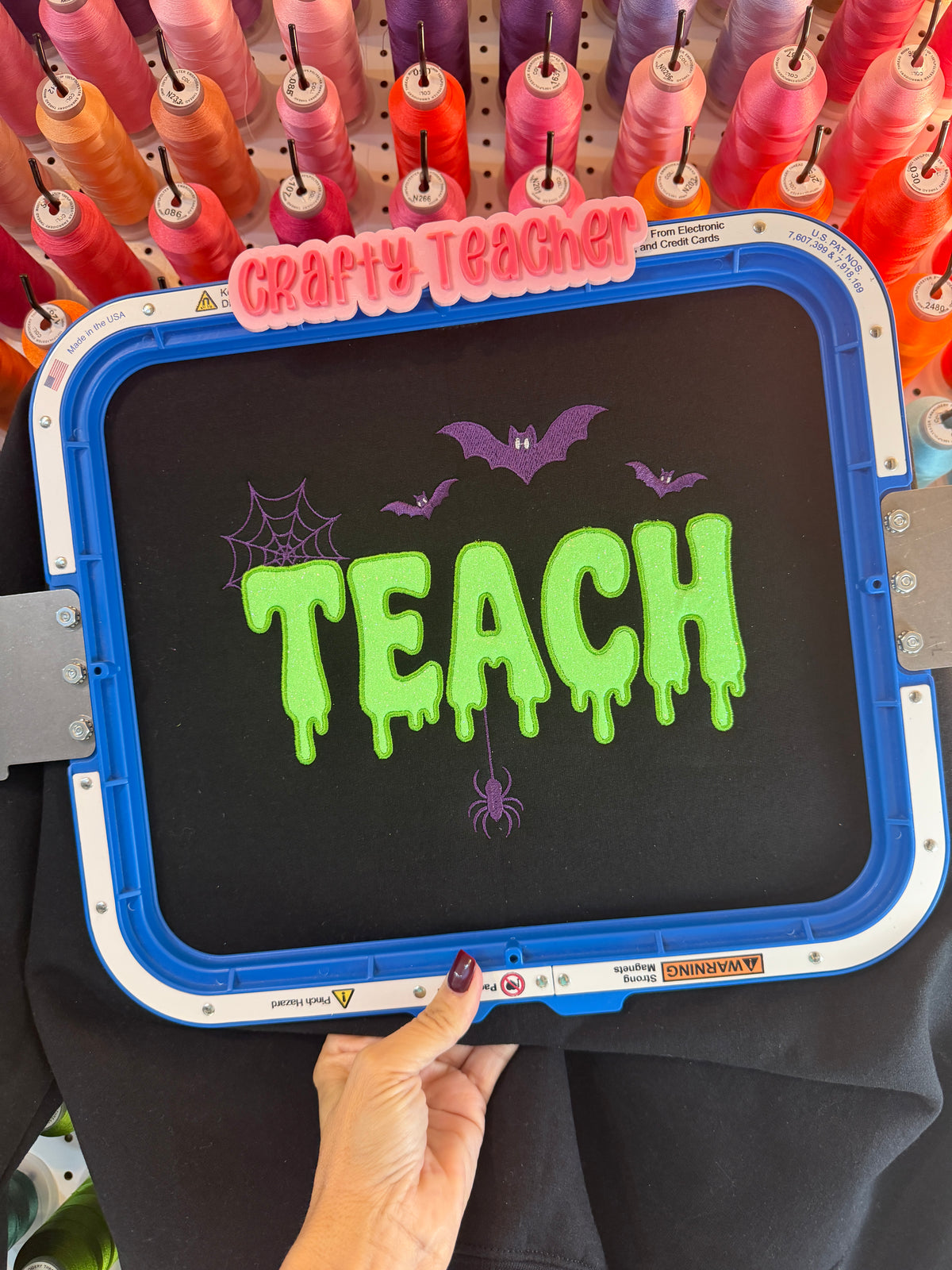 Spooky TEACH Halloween Embroidered Sweatshirt