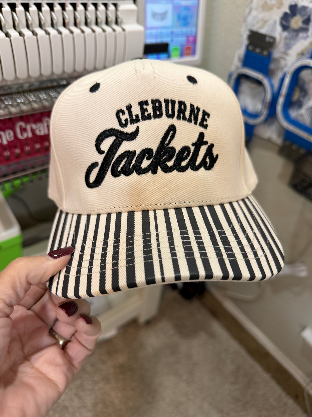 Cleburne Jackets Striped Hat