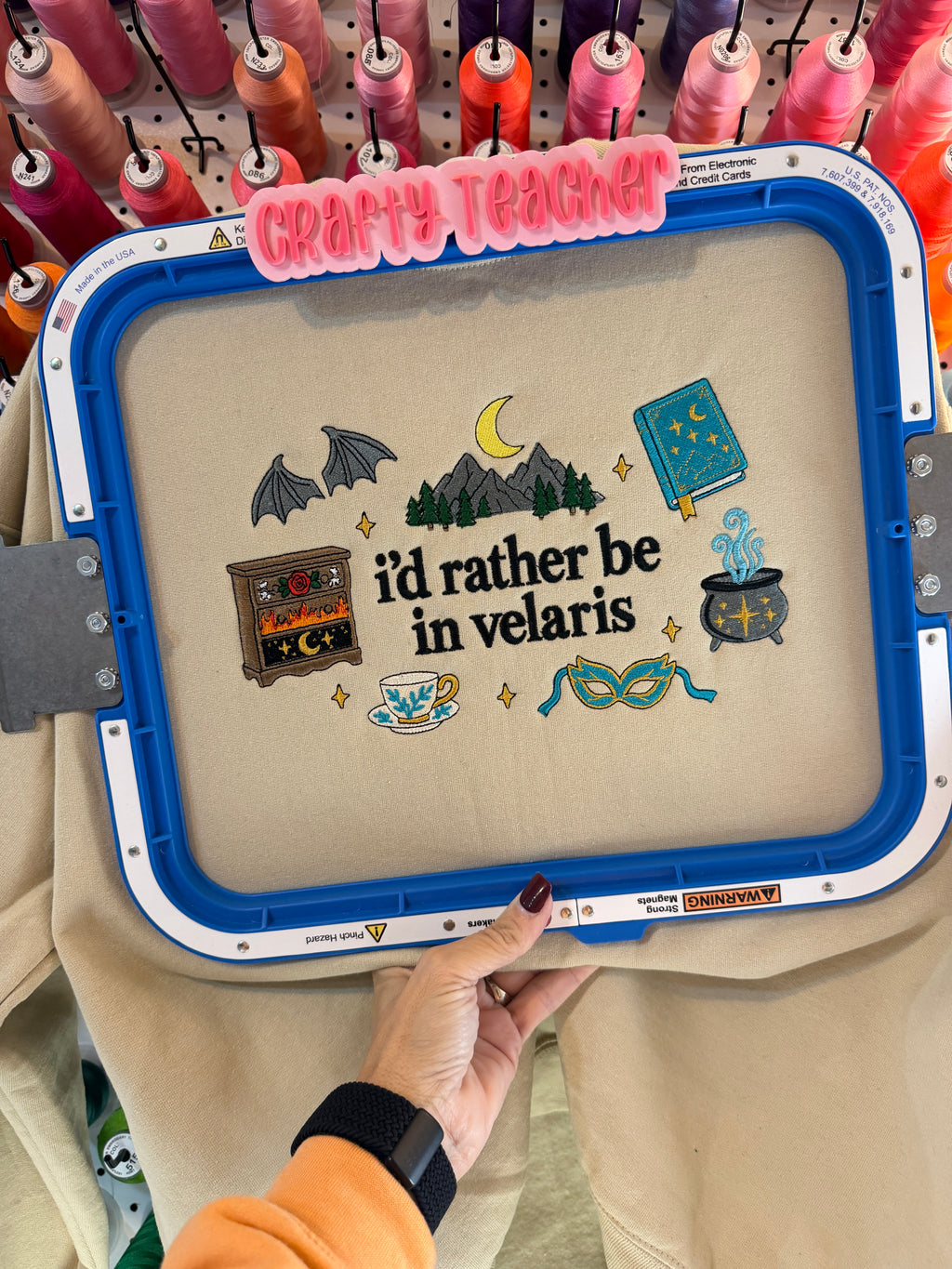 I'd Rather Be in Velaris Embroidered Sweatshirt